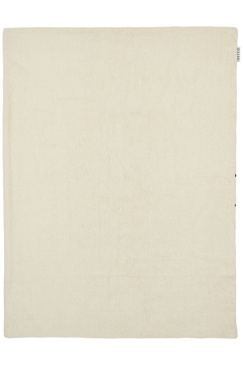 Meyco - Deken borduur pre-washed hydrofiel met badstof Sweet Heart Soft sand 100x150cm