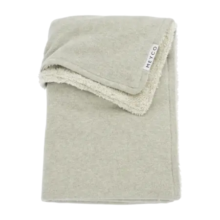 Meyco - Deken Knit basic teddy Sand Melange 75x100cm