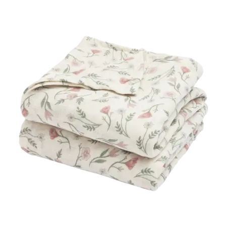 Meyco - Hydrofiele doeken pre-washed Flower Multicolour 120x120cm - 2-Pack