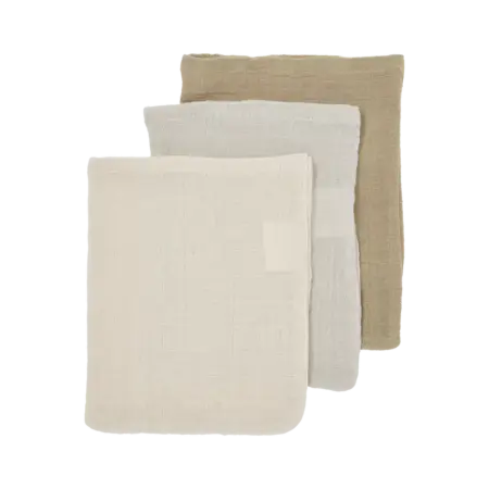 Meyco - Hydrofiele doeken pre-washed Soft Sand/Greige/Taupe 20x17cm - 3-Pack