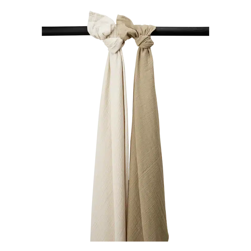 Meyco - Hydrofiele doeken pre-washed Soft Sand/Taupe 120x120cm - 2-Pack