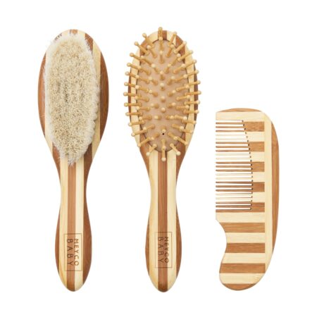 Meyco - Kapset bamboe 3-delig Stripe Natural/Walnut