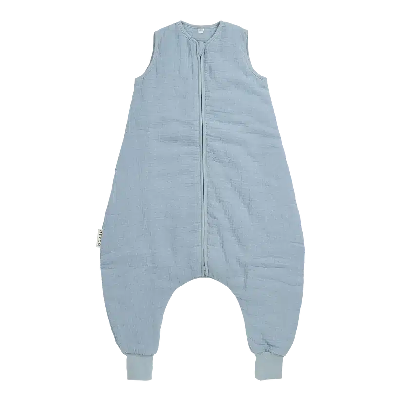 Meyco - Slaapzak jumper gevoerd pre-washed hydrofiel Jeans Blue 80cm