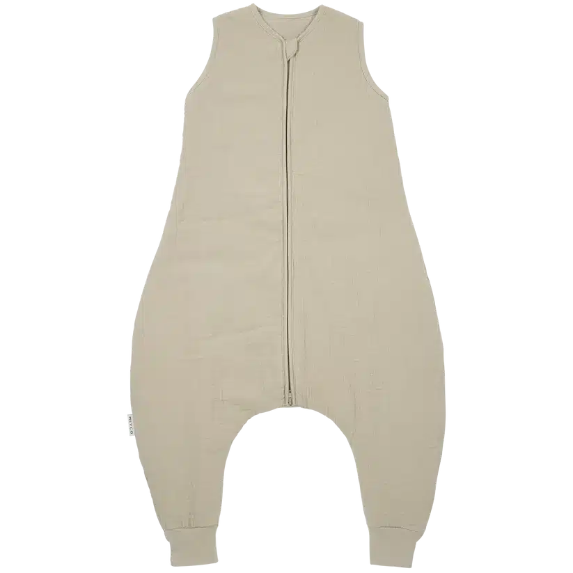 Meyco - Slaapzak jumper gevoerd pre-washed hydrofiel Uni Sand 80cm