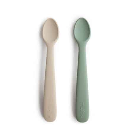Mushie - Baby Spoon - Cambridge Blue/Shifting Sand
