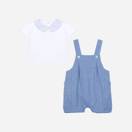 Patachou - Set salopette met shirt - Blauw