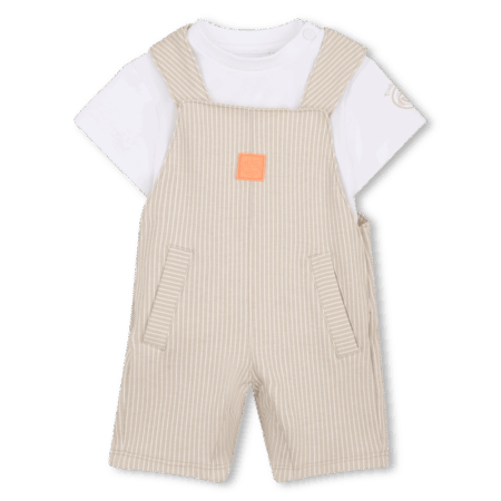 Timberland - Romper Salopette Stripes - Beige