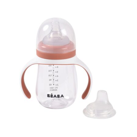 Beaba - Evolutieve 2-in-1 meegroeifles 210ml - terracotta