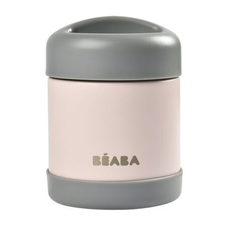 Beaba - RVS thermo-portie 300ml (dark mist/light pink)