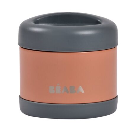 Beaba - RVS thermo-portie 500ml (mineral grey/terracota)