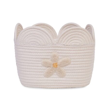 Childhome - Opbergmand - 30x20x15 Cm - Flower ecru