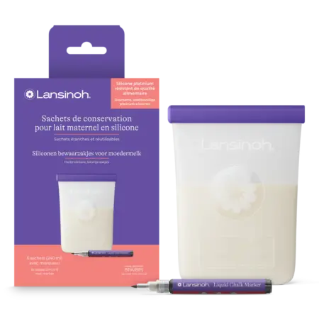 Lansinoh - Silicone Bewaarzakjes voor moedermelk 5 stuks