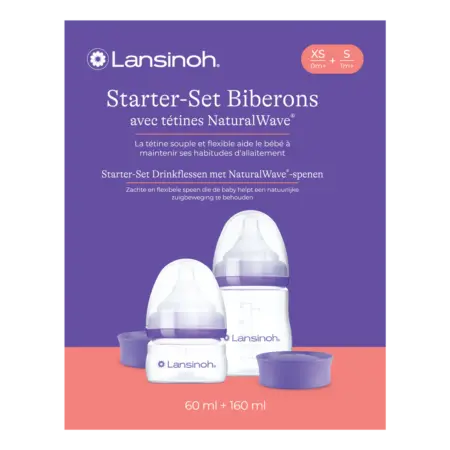 Lansinoh - Starter-Set drinkflessen & NaturalWave® spenen 60ml + 160ml