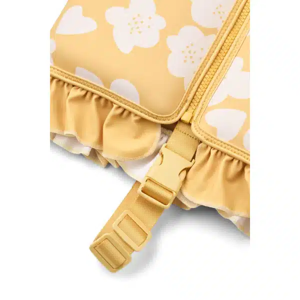 Liewood - Dove Swim Vest with Frills - Flower / Lemon Yellow - 15-19KG
