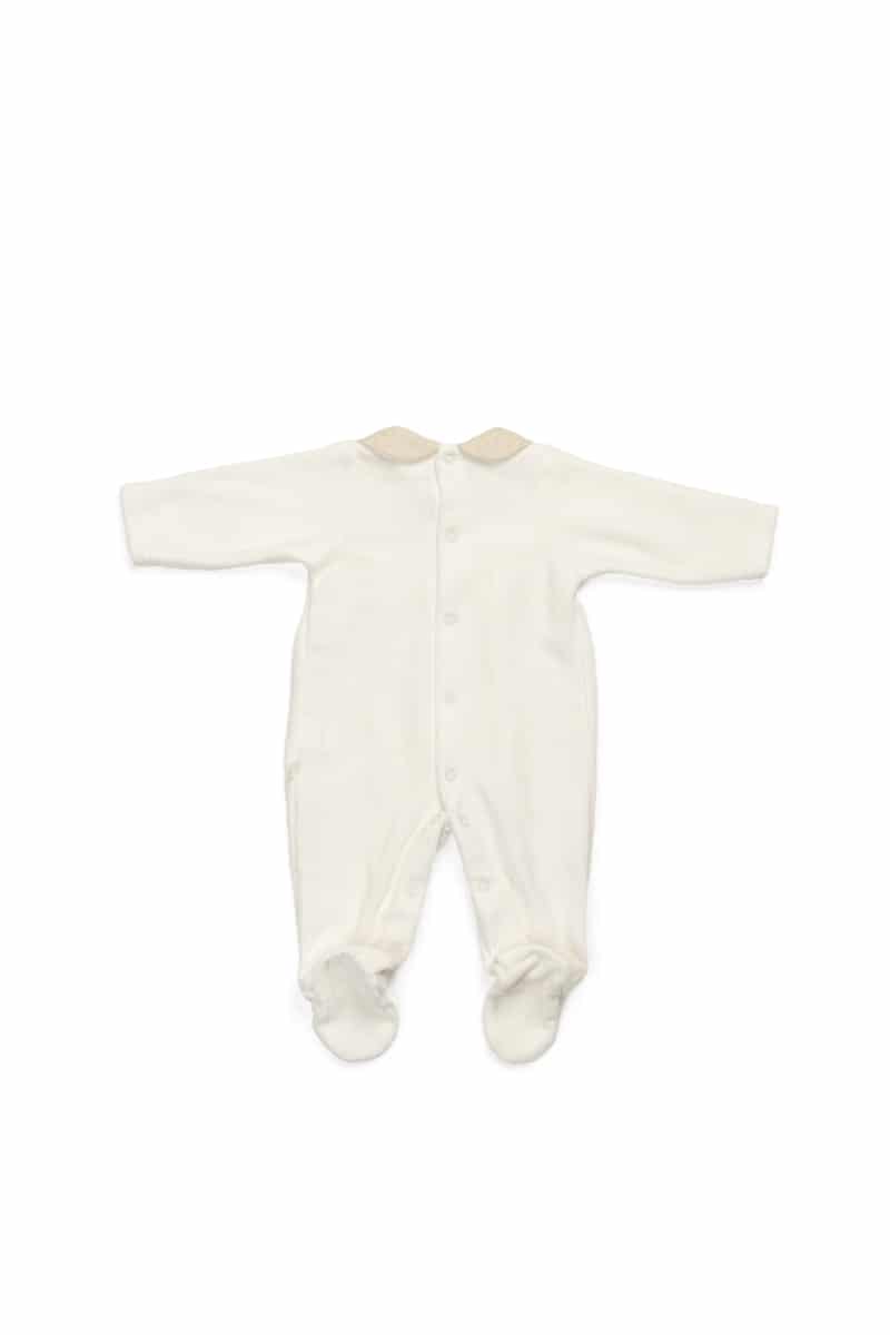 Living Nature - Babypakje Elisa velours creme kraagje in beige mix