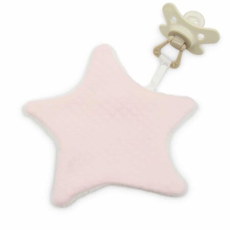 Living Nature - Fopspeendoekje Little Star in losange roze