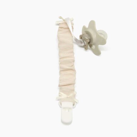 Living Nature - Fopspeenketting beige gestreept