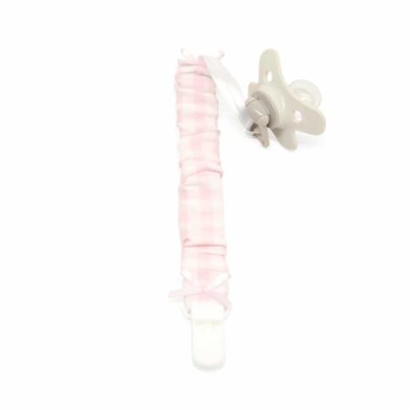 Living Nature - Fopspeenketting roze vichy