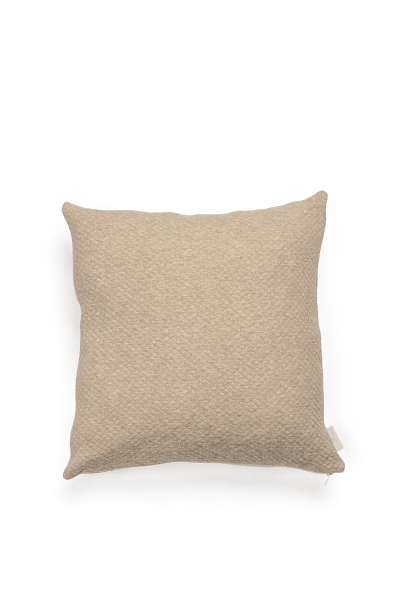 Living Nature - Kussen Olivia losange camel 40x40 cm incl. vulling