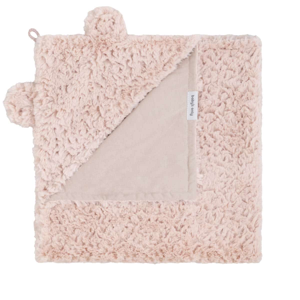 Baby's Only - Wikkeldeken Snow oud roze - met oortjes