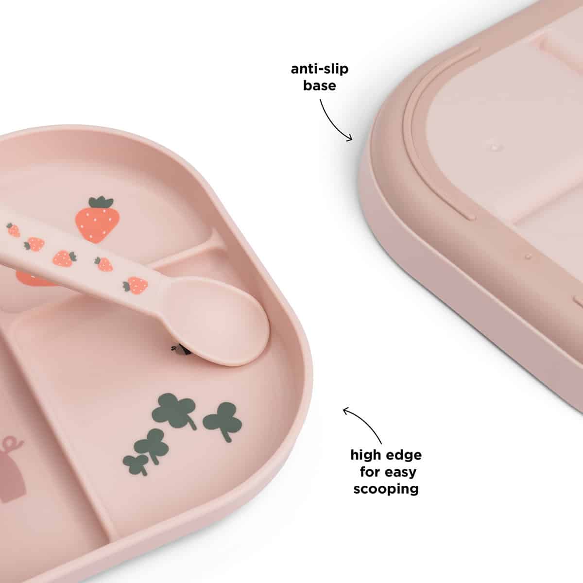 Done by Deer - Foodie compartment plate Tiny farm Powder