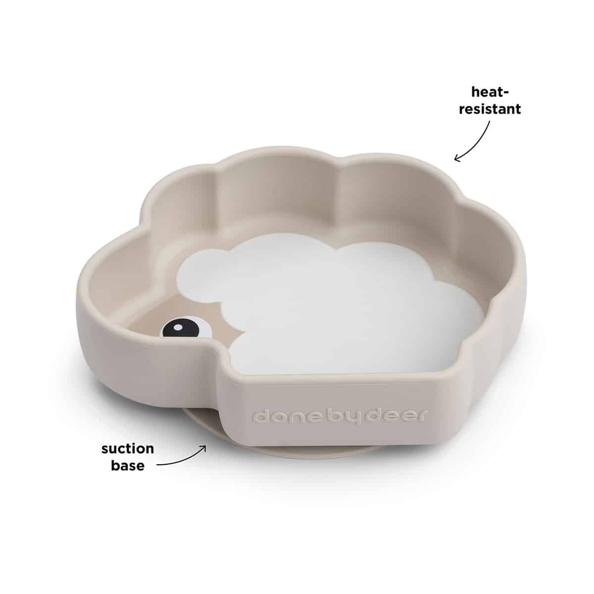 Done by Deer - Silicone Stick&Stay bowl Sheepy Sand