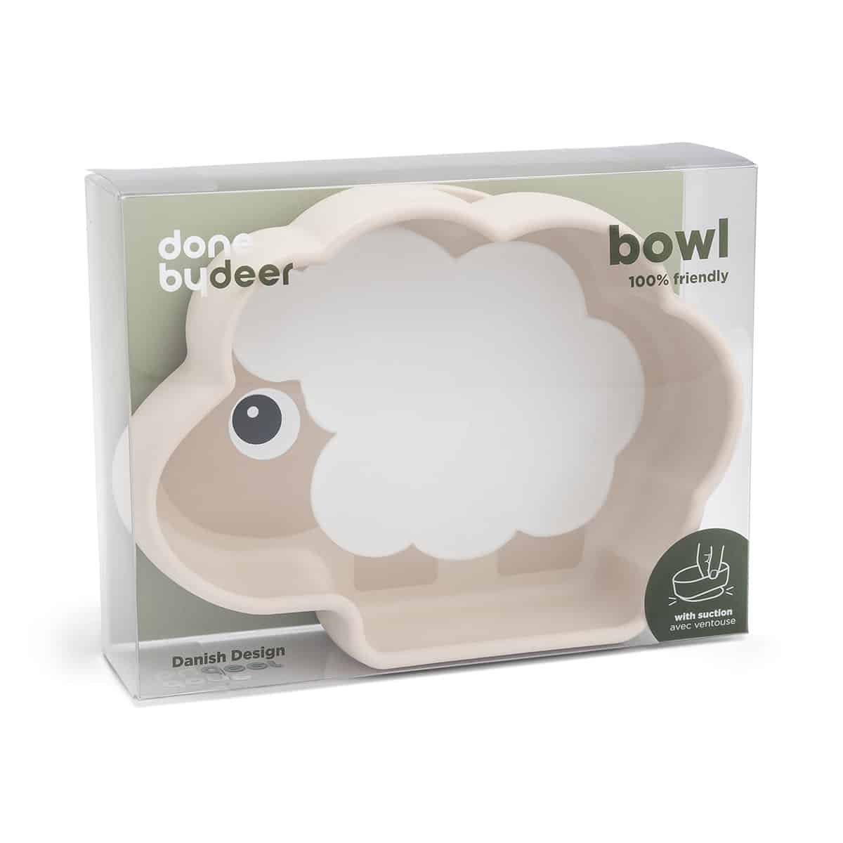 Done by Deer - Silicone Stick&Stay bowl Sheepy Sand