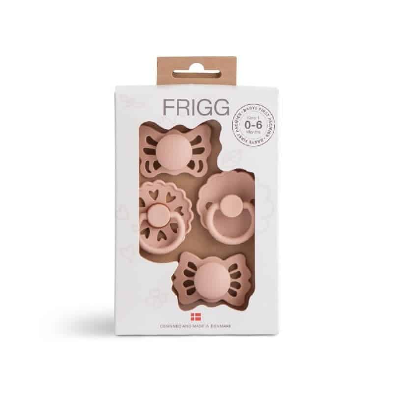 Frigg - Baby’s First Pacifier Pack - T1 Blush Floral Heart
