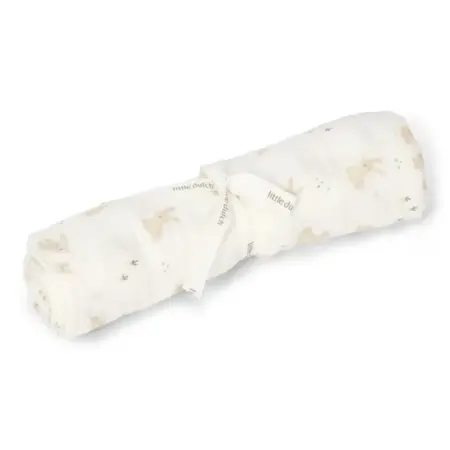 Little Dutch - Swaddle - Wit - 120 cm - Newborn Naturals - Baby Bunny