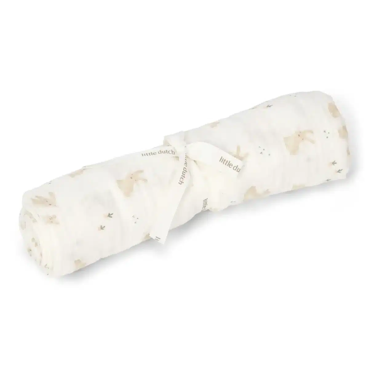 Little Dutch - Swaddle - Wit - 120 cm - Newborn Naturals - Baby Bunny