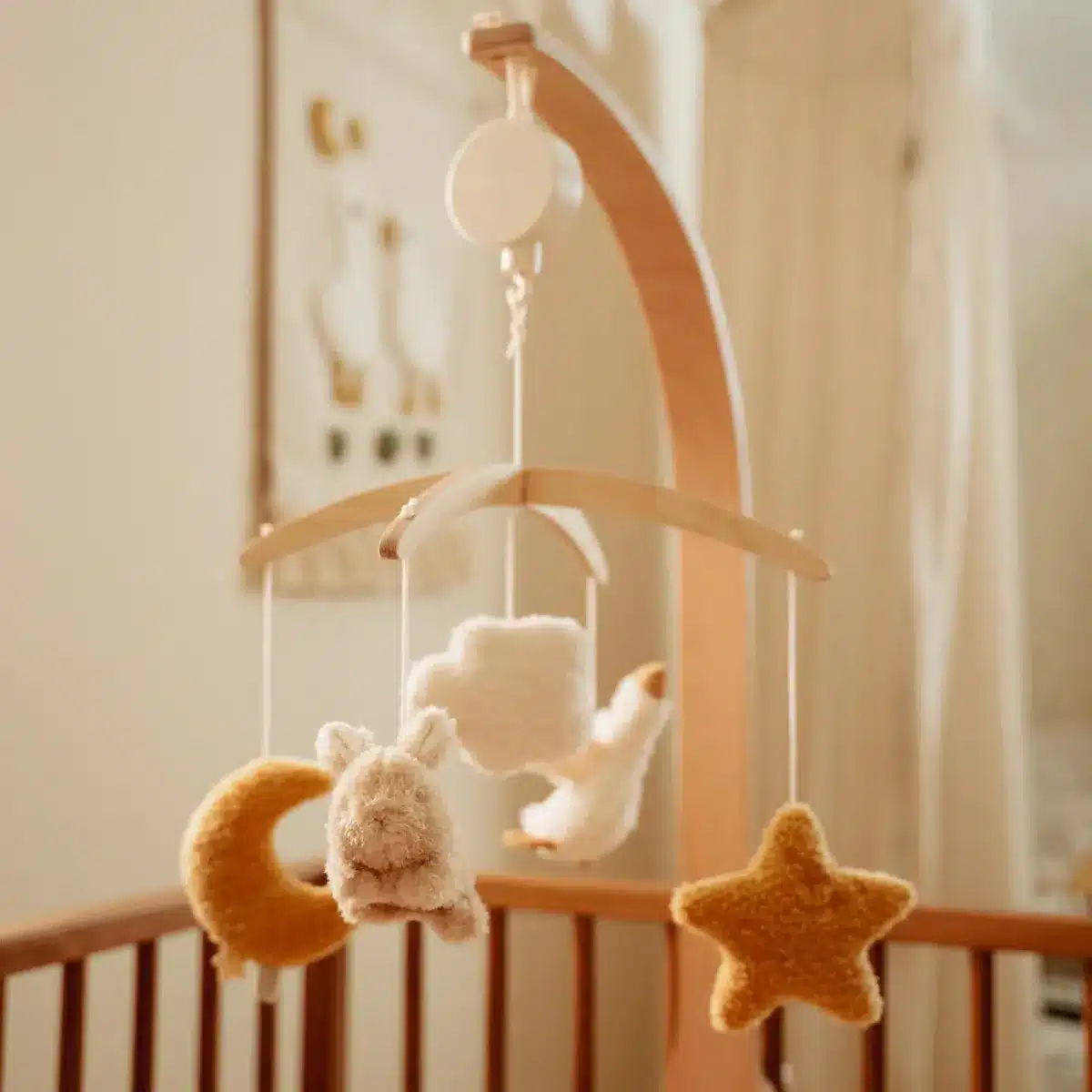 Little Dutch Toys - Houten muziekmobiel Newborn Naturals FSC