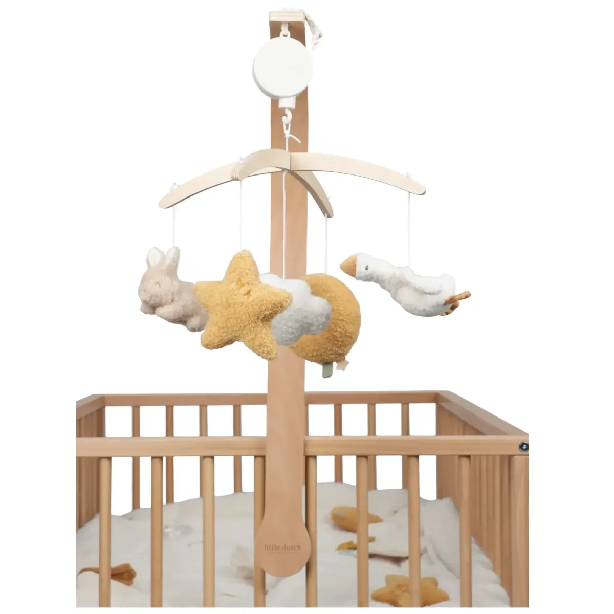 Little Dutch Toys - Houten muziekmobiel Newborn Naturals FSC