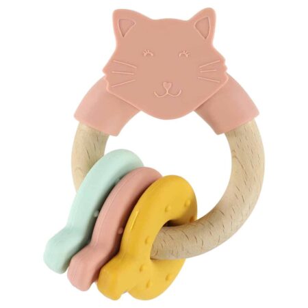 Trixie - Houten activiteitenring met silicone - Mrs. Cat