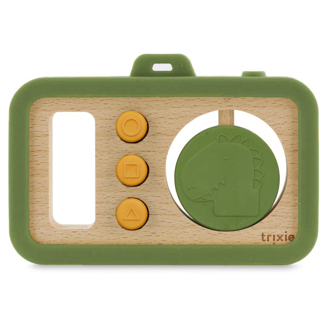 Trixie - Houten baby camera met silicone - Mr. Dino