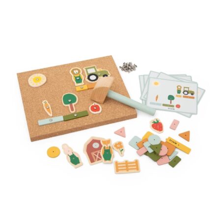 Trixie - Houten hamertje tik spel - boerderij