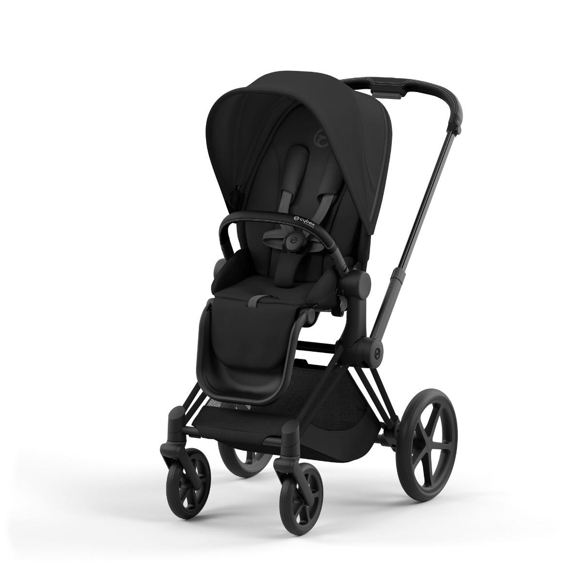 Cybex - Priam 4 Frame, Lux Carry Cot & Seat All Black (Showroommodel)
