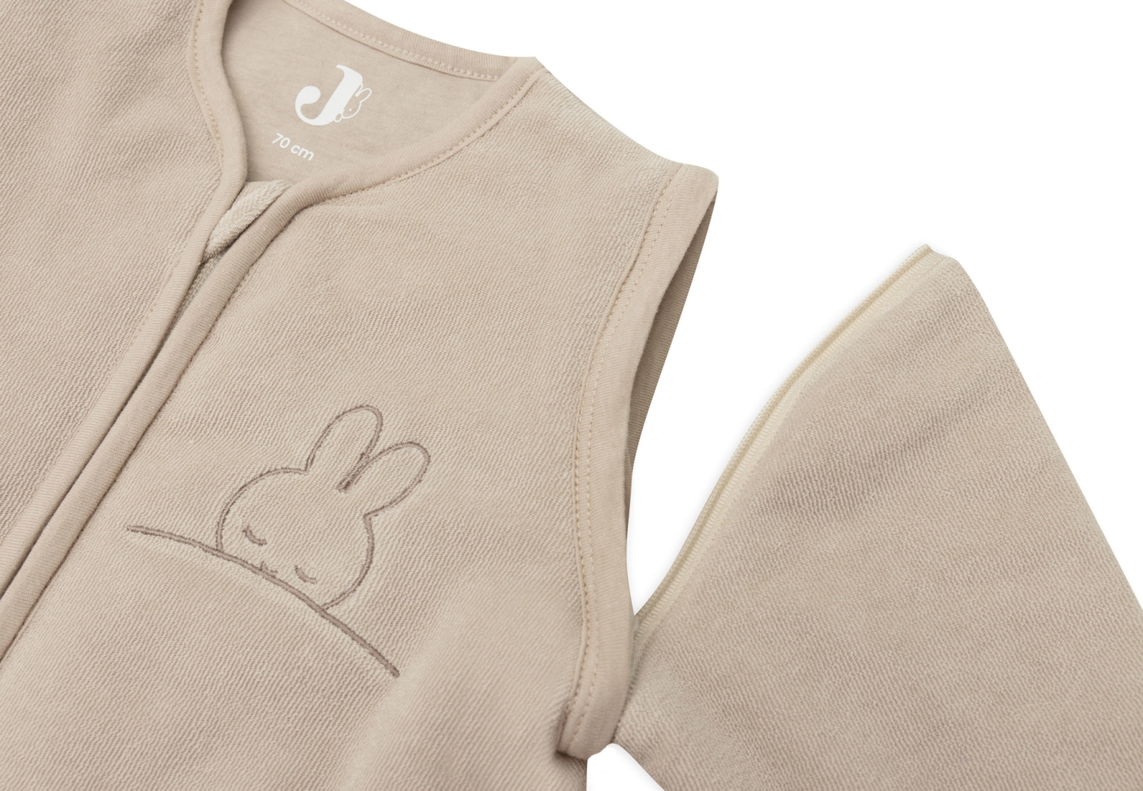 Jollein - Slaapzak met Afritsbare Mouw 70cm Sleepy Miffy Terry Nougat