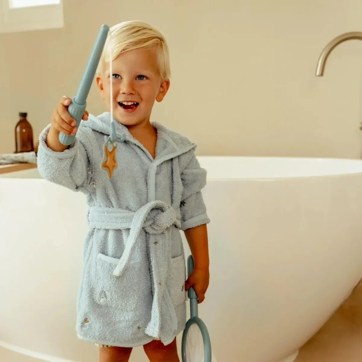 Little Dutch - bad visspel met hengel - blauw