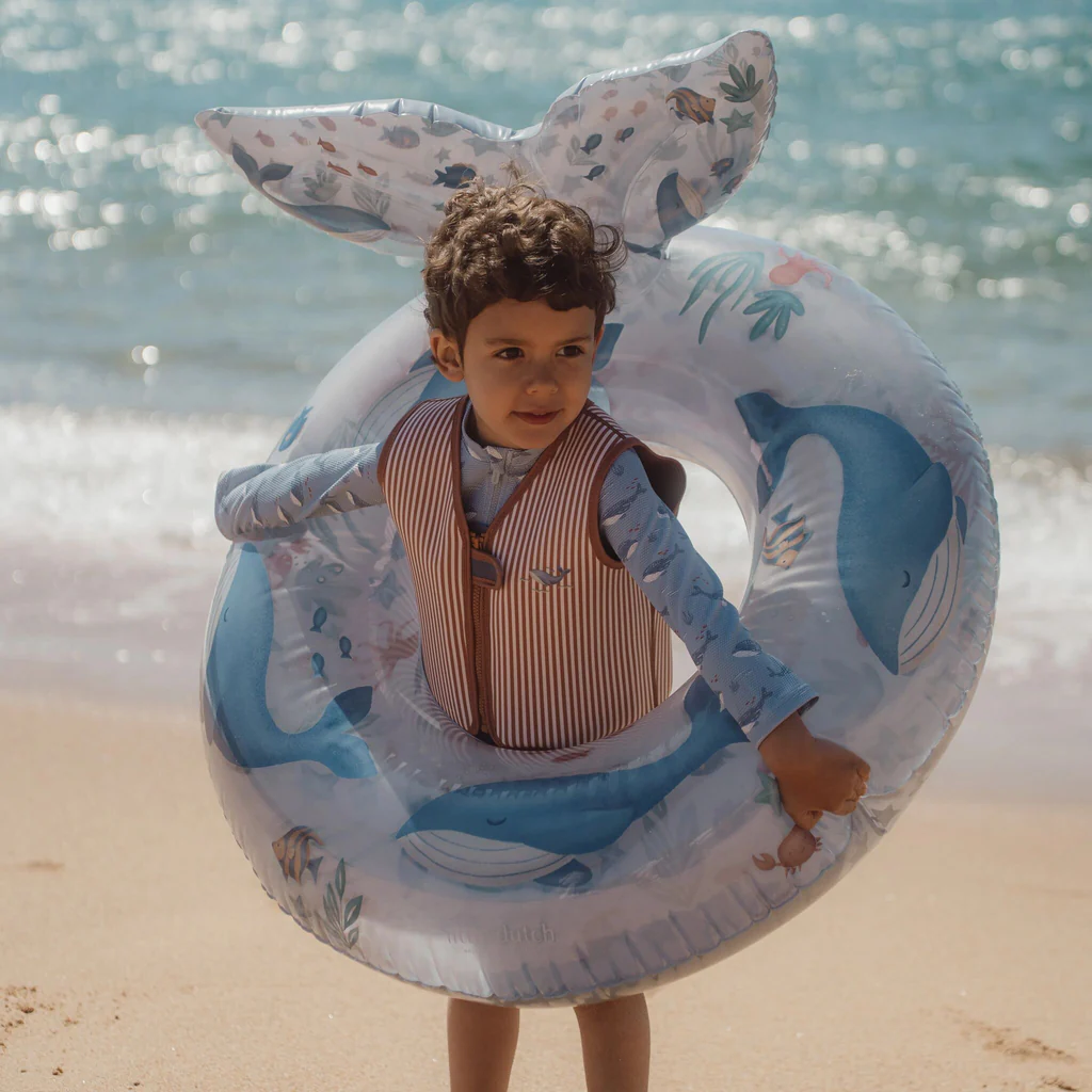 Little Dutch - Zwemsuit met lange mouwen Ocean Splash - blauw