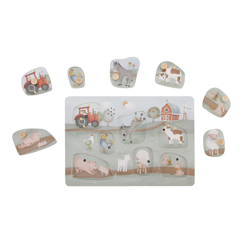 Little Dutch Toys - Geluiden puzzel Little Farm FSC
