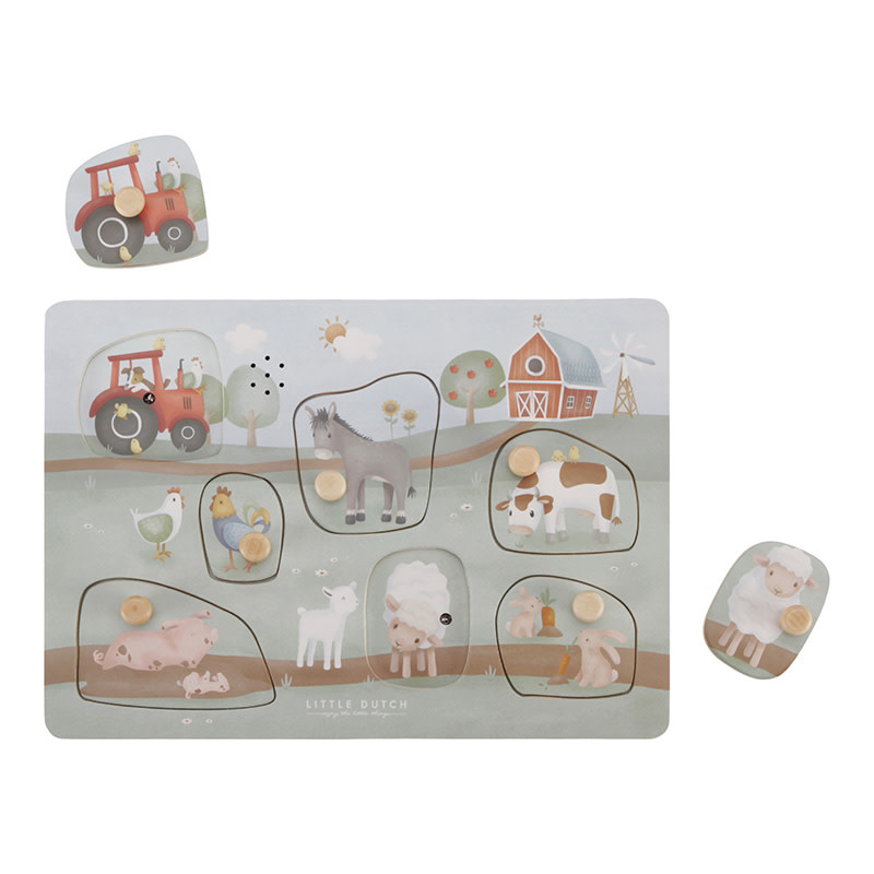 Little Dutch Toys - Geluiden puzzel Little Farm FSC