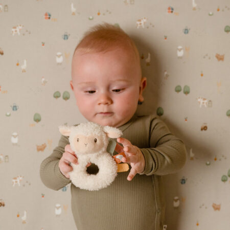 Little Dutch Toys - Zachte ringrammelaar schaap Little Farm