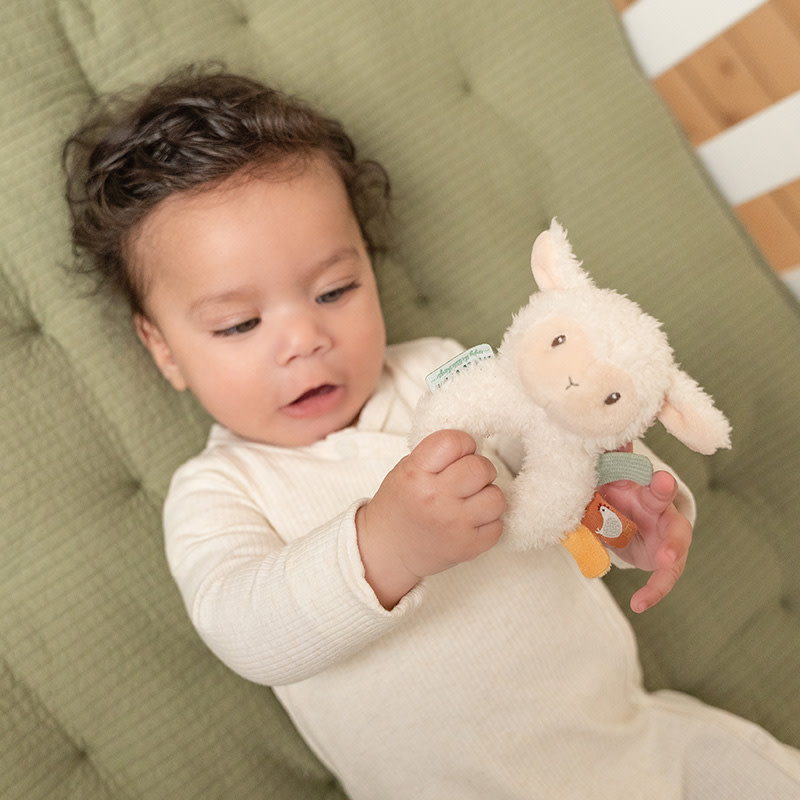 Little Dutch Toys - Zachte ringrammelaar schaap Little Farm