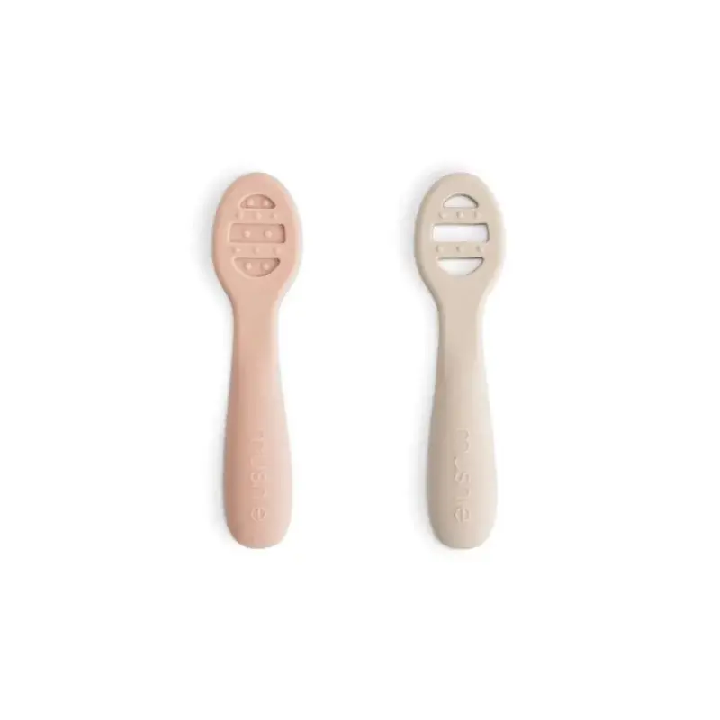 Mushie - First Feeding Baby Spoon - Blush/Shifting Sand