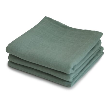 Mushie - Muslin Cloth 3-Pack - Roman Green