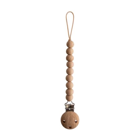 Mushie - Pacifier Clip Eva - Pale Taupe