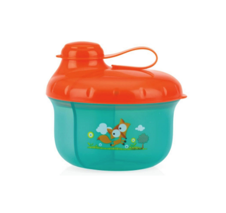 Nuby - Melkpoederdoosje turquoise/oranje