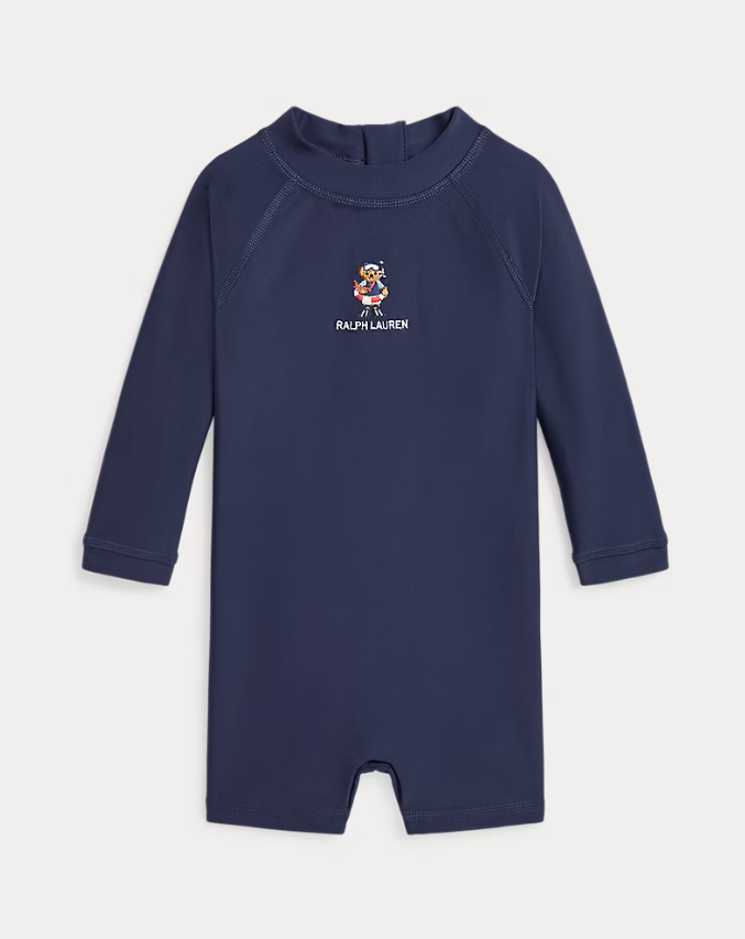Ralph Lauren - Rash guard tuinbroek met Polo Bear - Newport navy