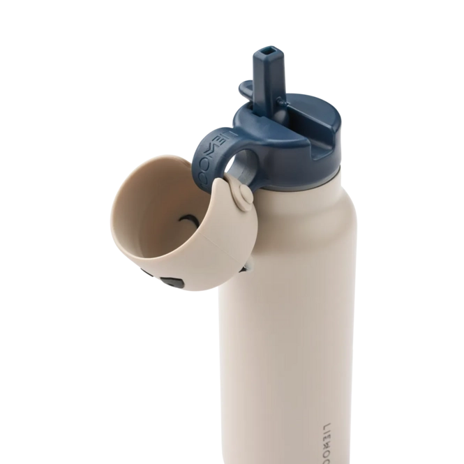 Liewood - Falk water bottle 350 ml - Panda dop - Sandy