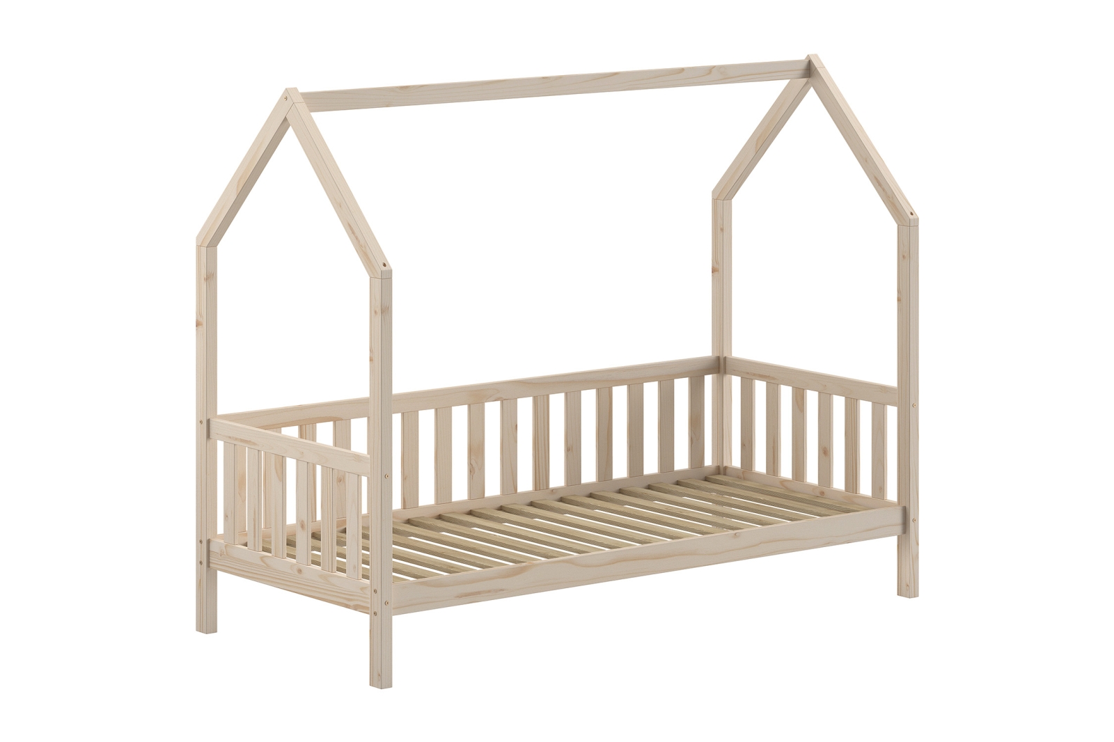 VIPACK - CABANE HUISBED MET HEKJE 90 x 200 cm NATUUR